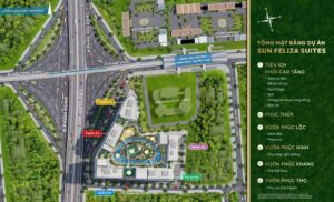 mặt bằng dự án sun feliza suites cầu giấy
