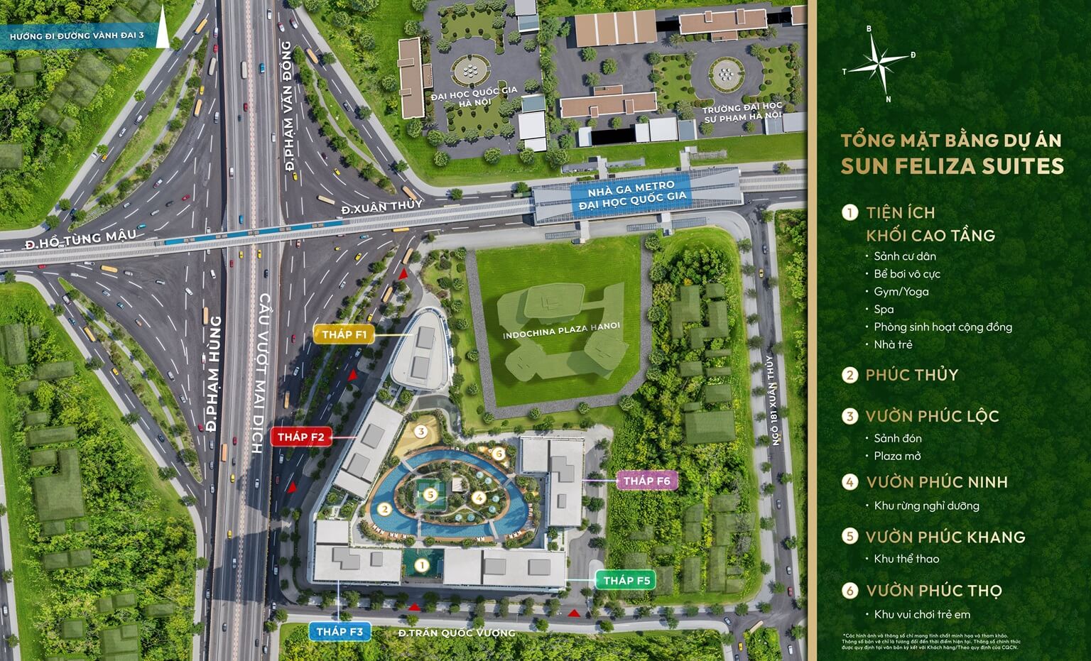 mặt bằng dự án sun feliza suites cầu giấy