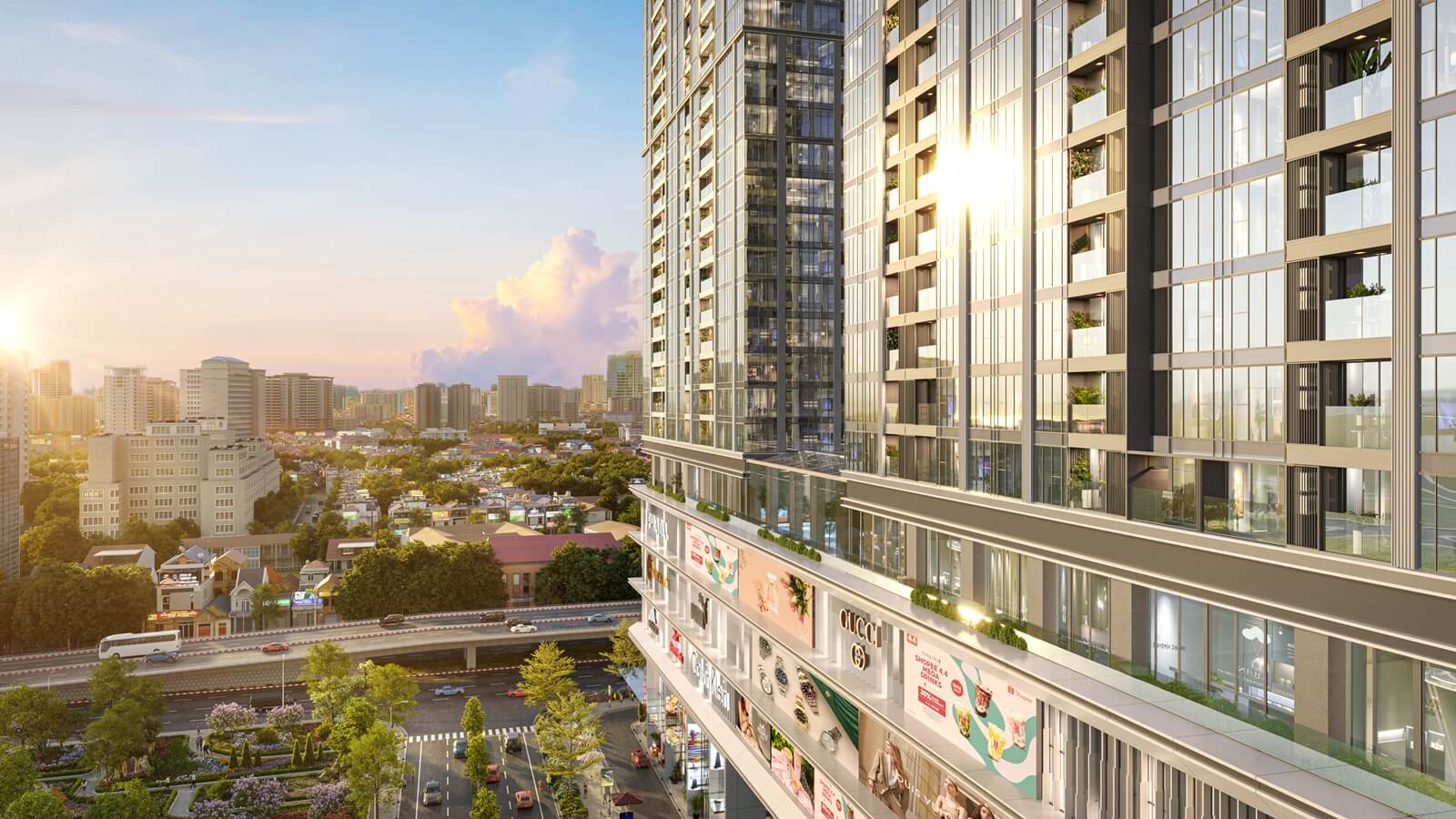 shophouse khối đế sun feliza suites cầu giấy